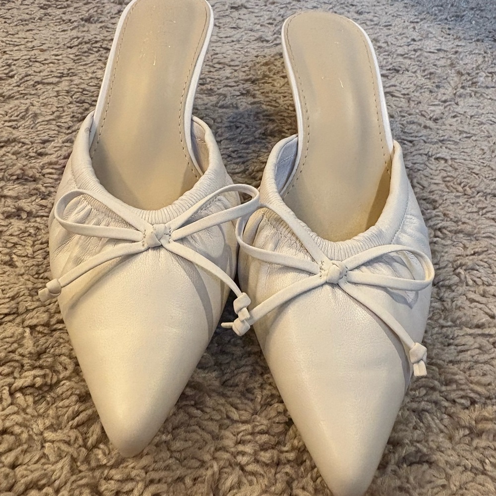Elegant White Women's Mules